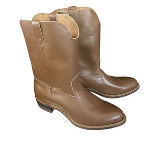 VULCAN American Sportsman Men's Brown Leather Cowboy Western Boots Size 12 NWOT